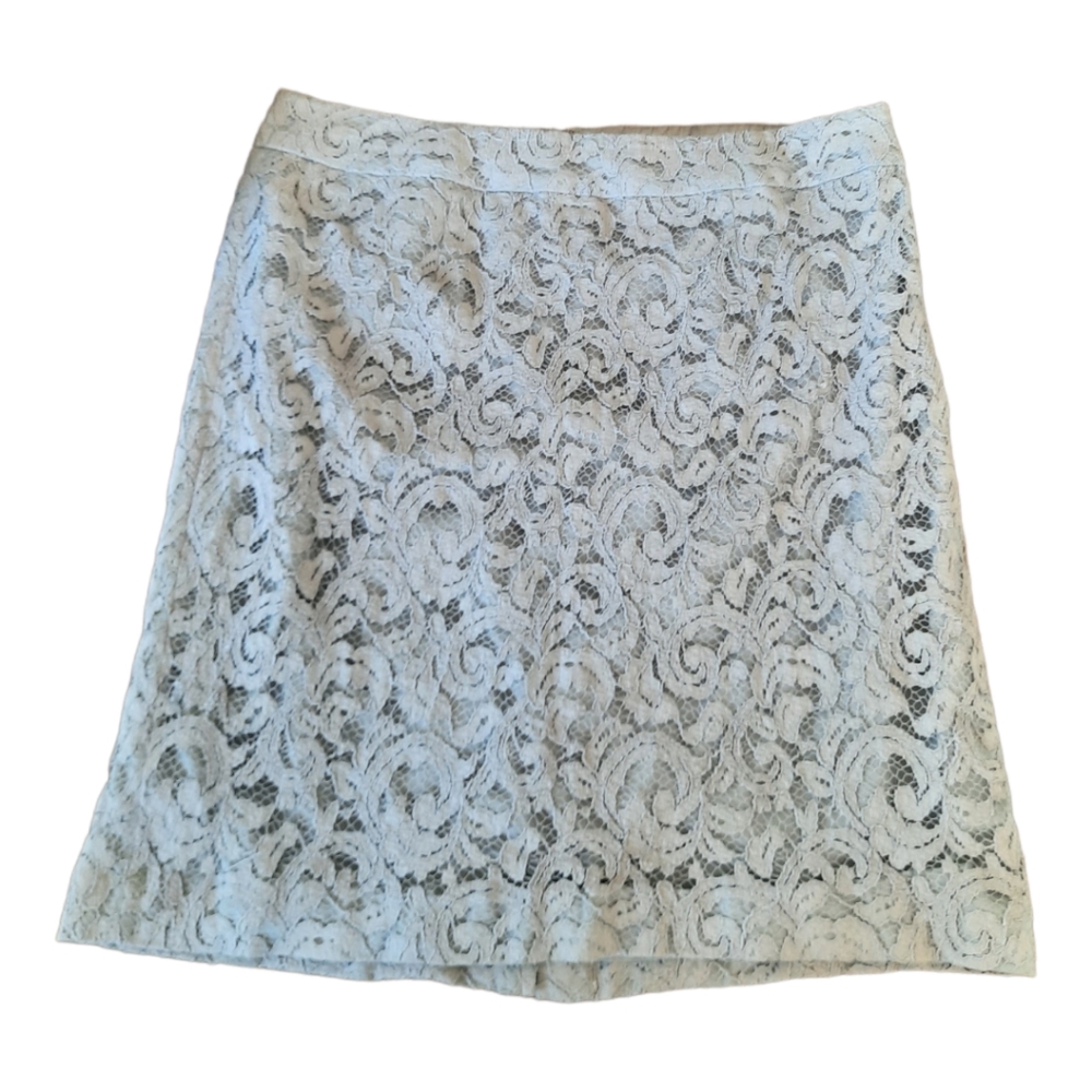 Banana Republic Gray Lace Skirt size 16 euc